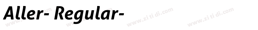 Aller- Regular字体转换